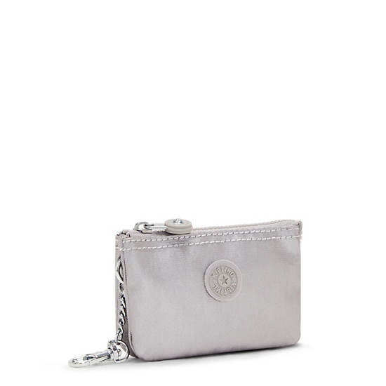 Kipling Creativity Mini Metallic Pouch Keychain Vesker Sølv | NO 1114WN